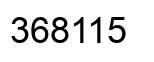 Number 368115 black image