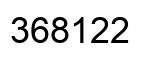 Number 368122 black image