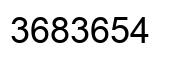 Number 3683654 black image