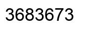 Number 3683673 black image