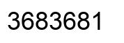 Number 3683681 black image
