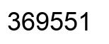 Number 369551 black image