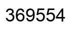 Number 369554 black image