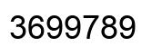 Número 3699789 imagen negro