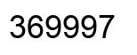 Number 369997 black image