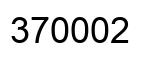 Number 370002 black image