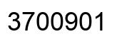 Number 3700901 black image