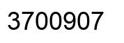Number 3700907 black image