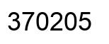 Number 370205 black image