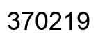 Number 370219 black image