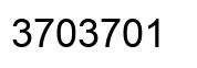 Number 3703701 black image