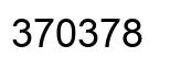 Number 370378 black image