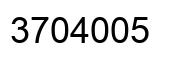 Number 3704005 black image