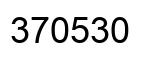 Number 370530 black image