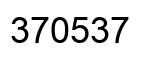 Number 370537 black image