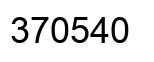 Number 370540 black image