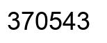 Number 370543 black image