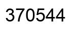 Number 370544 black image