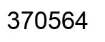 Number 370564 black image