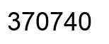 Number 370740 black image