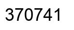 Number 370741 black image