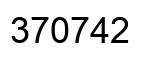 Number 370742 black image