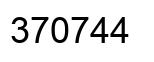 Number 370744 black image
