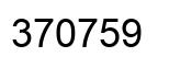 Number 370759 black image