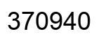 Number 370940 black image