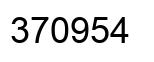 Number 370954 black image