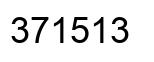 Number 371513 black image