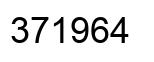 Number 371964 black image