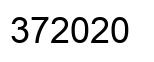 Number 372020 black image