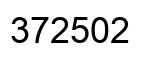 Number 372502 black image