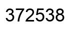 Number 372538 black image