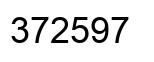 Number 372597 black image