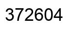 Number 372604 black image