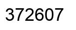 Number 372607 black image