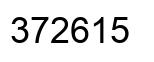 Number 372615 black image