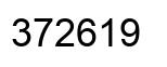 Number 372619 black image