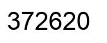 Number 372620 black image