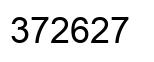 Number 372627 black image