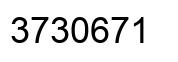 Number 3730671 black image