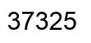 Number 37325 black image