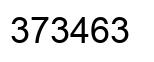 Number 373463 black image