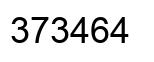 Number 373464 black image