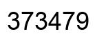 Number 373479 black image