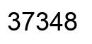 Number 37348 black image