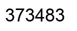 Number 373483 black image