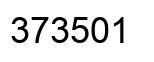 Number 373501 black image